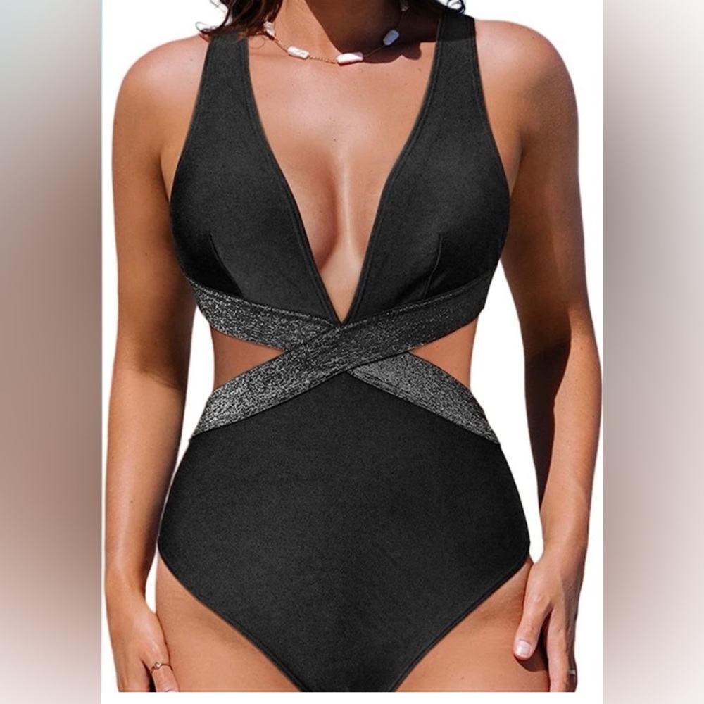 Cupshe Black One-Piece Swimsuit